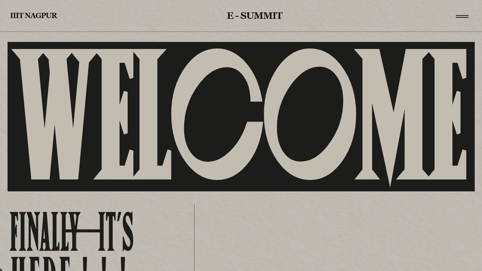 Main preview of ESummit-IIITN website project