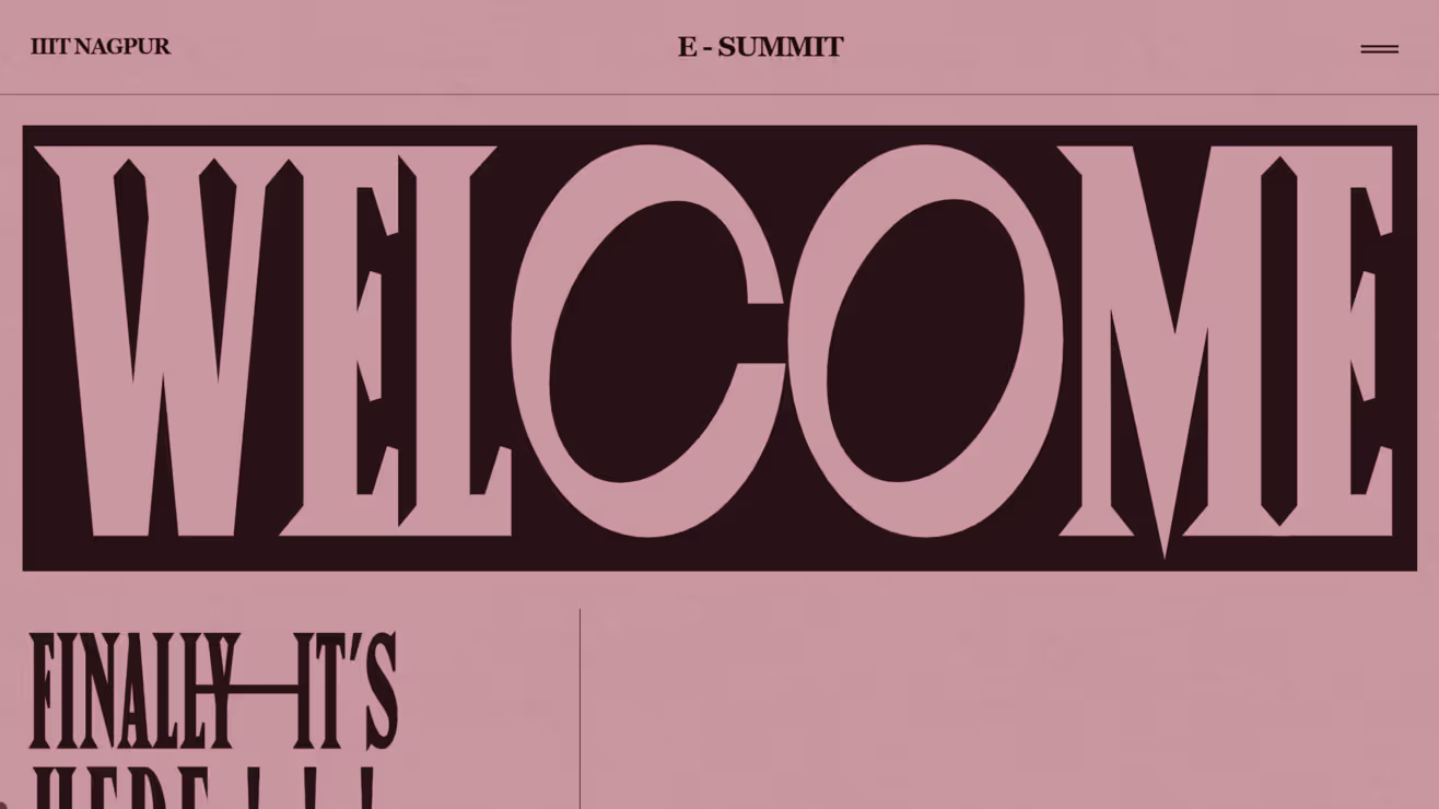 Hover version of ESummit-IIITN website preview