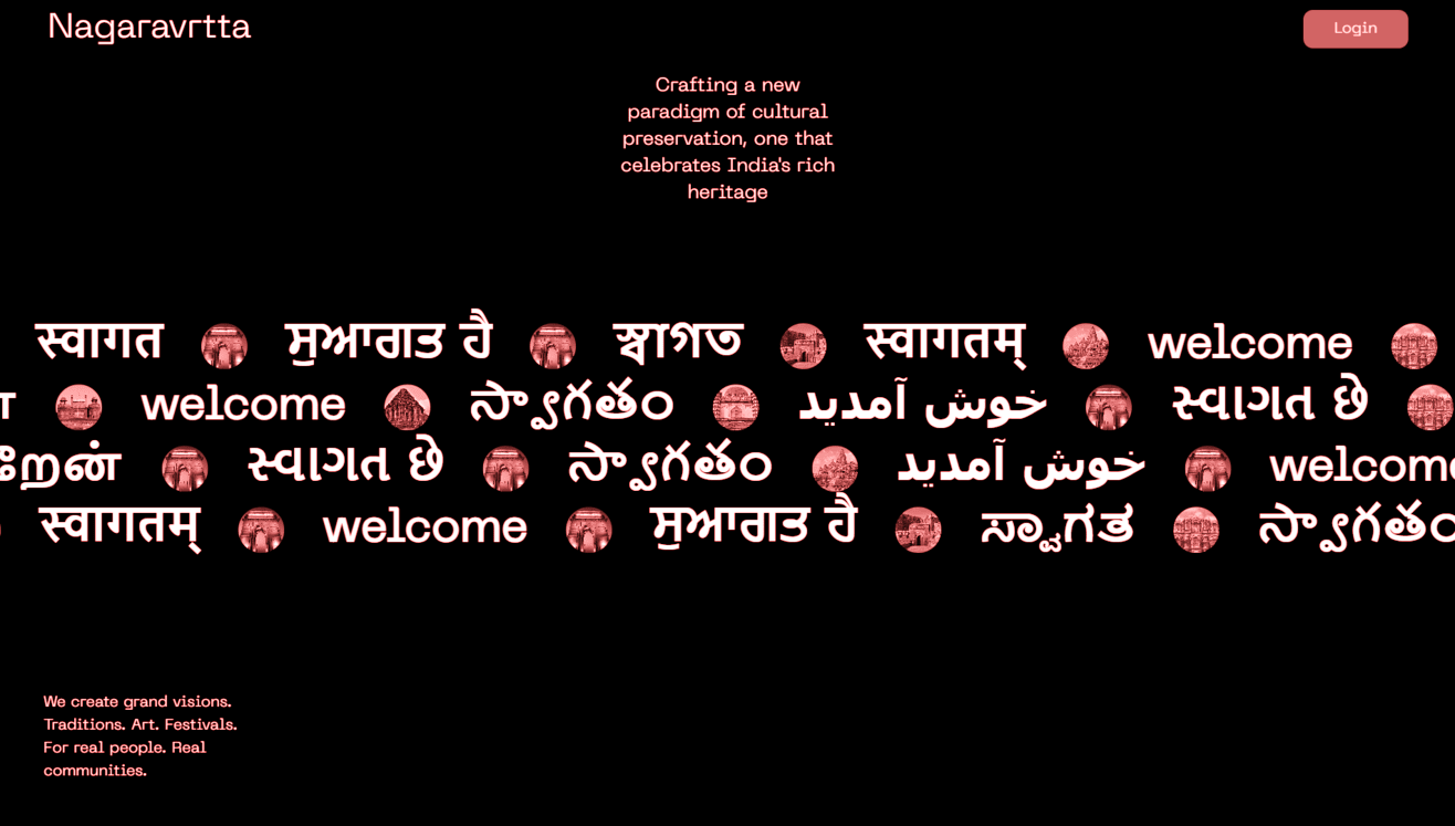 Hover version of Nagaravrtta website preview